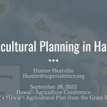 Agricultural Planning in Hawaii Presentation